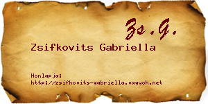 Zsifkovits Gabriella névjegykártya